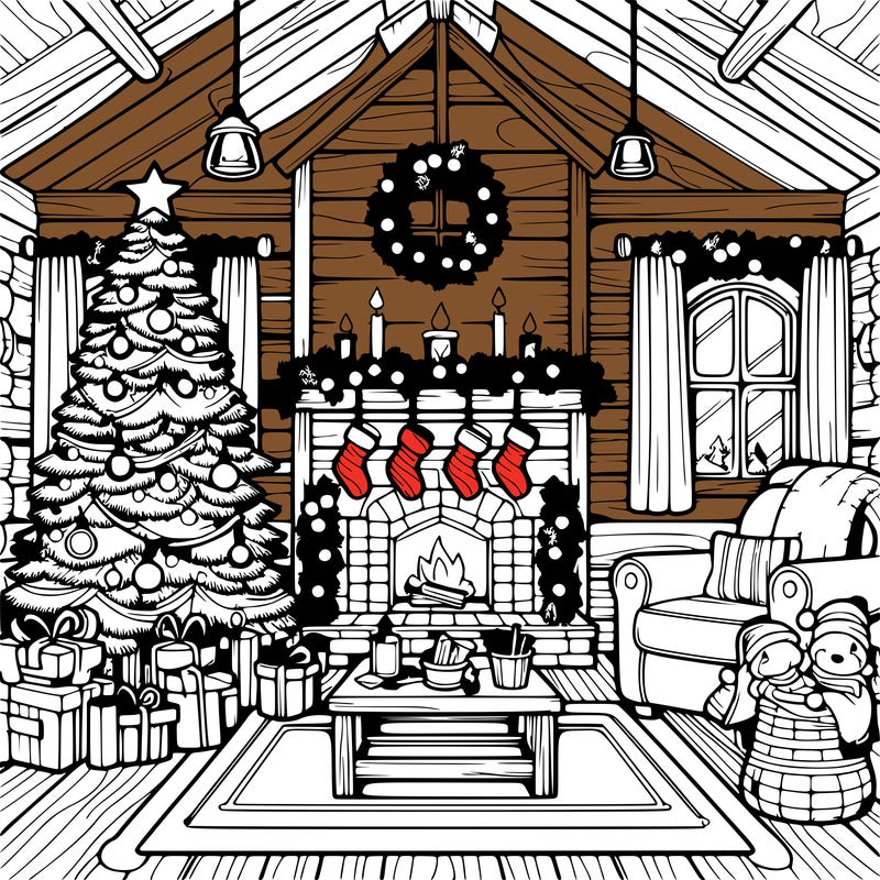 christmas house interior