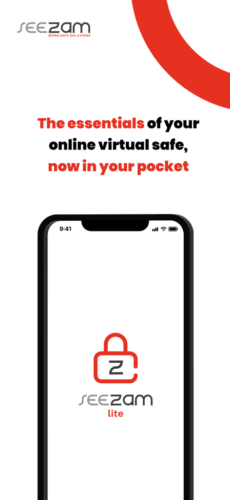 SeeZam Lite mobile app for secure online virtual safe document access