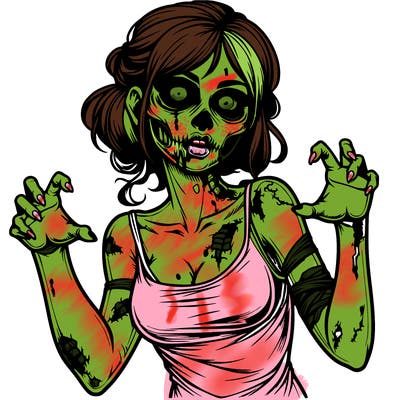 realistic zombie girl