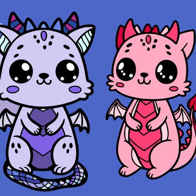 funny, cute dragon cat