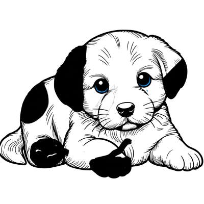 a cute realistic puppy