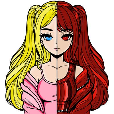 realistic girl split