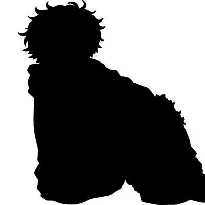 a male hoddie ripped jeans messy hair anime