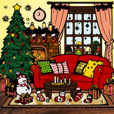 christmas living room