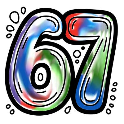 the number 67