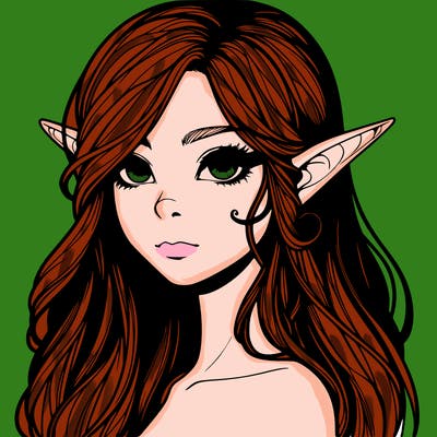 elf girl realistic dark fantasy