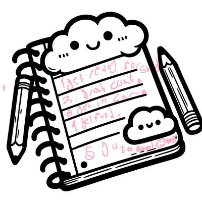 blank lined notebook