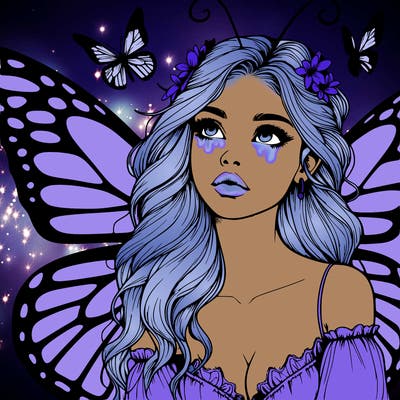 butterfly fairy realistic girl