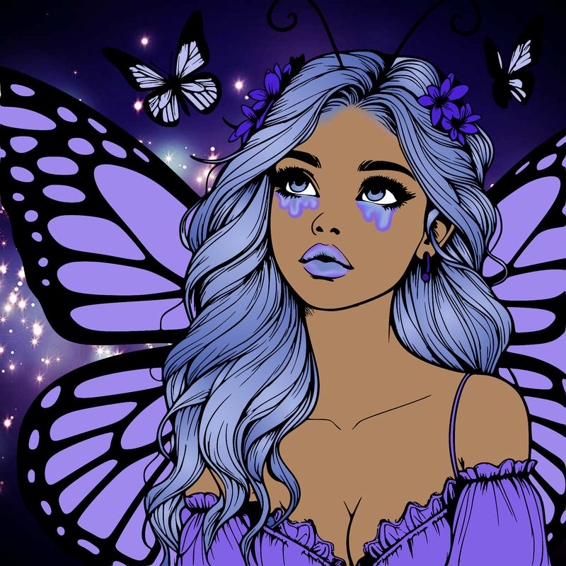 butterfly fairy realistic girl