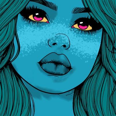 really realistic girl with lips