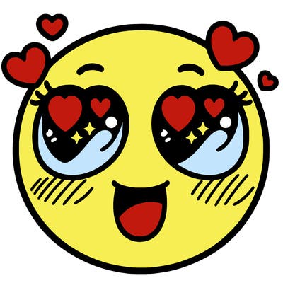 the emoji with heart eyes