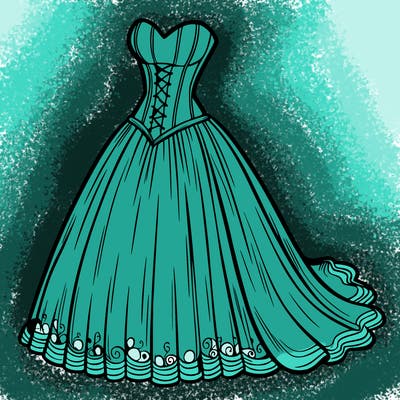 wedding dress-corset and a long and flowy skirt