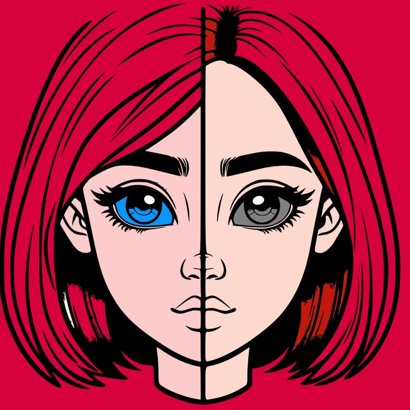 realistic girl split