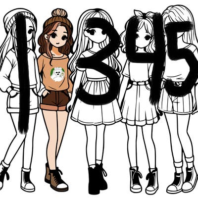 a group of five girls