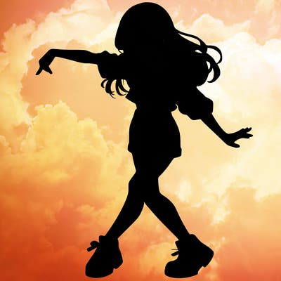 realistic girl danceing