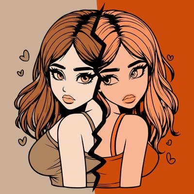 realistic girl split