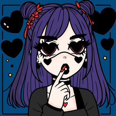 aesthetic heart girl
