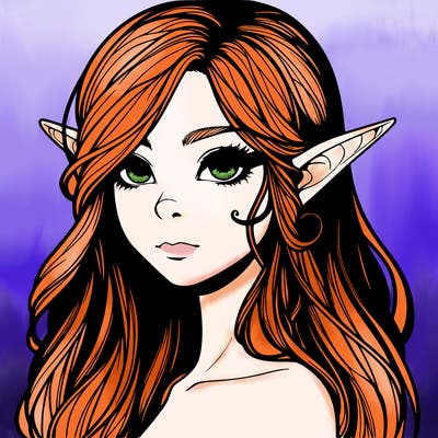elf girl realistic dark fantasy