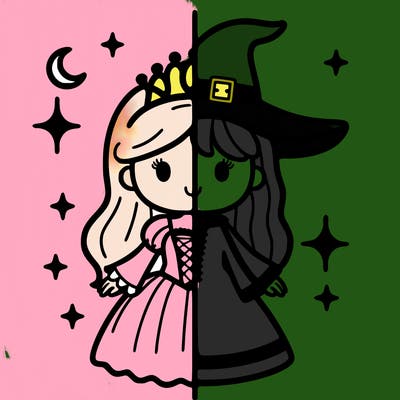 split princess and witch
