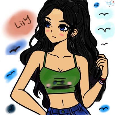 girl in crop top