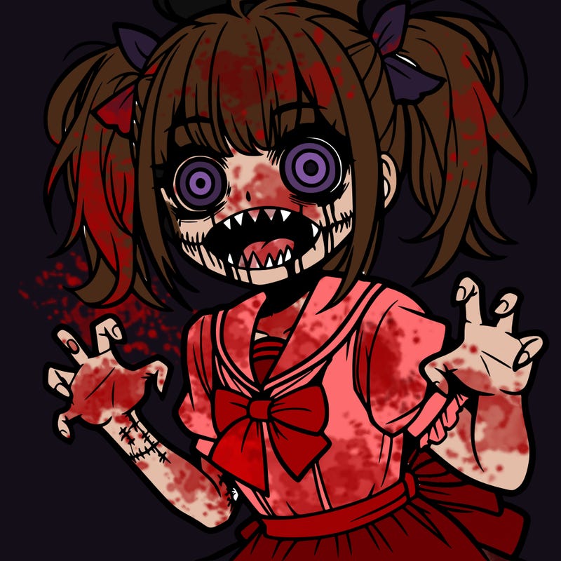 scary anime girl