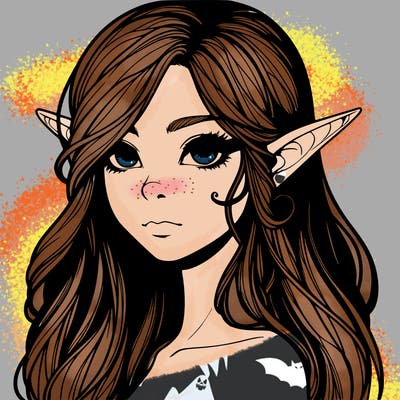 elf girl realistic dark fantasy