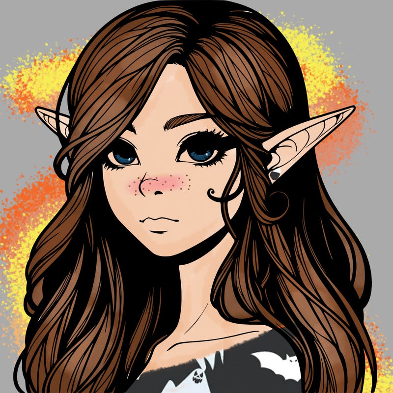 elf girl realistic dark fantasy