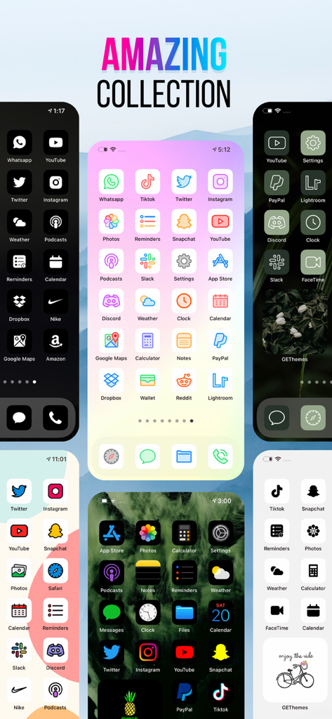 Themes - Icons App & Widget - Una variedad de temas estéticos para pantalla de inicio de iPhone con iconos y widgets personalizados