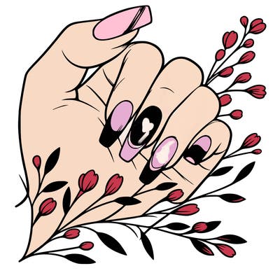 nails with french tip