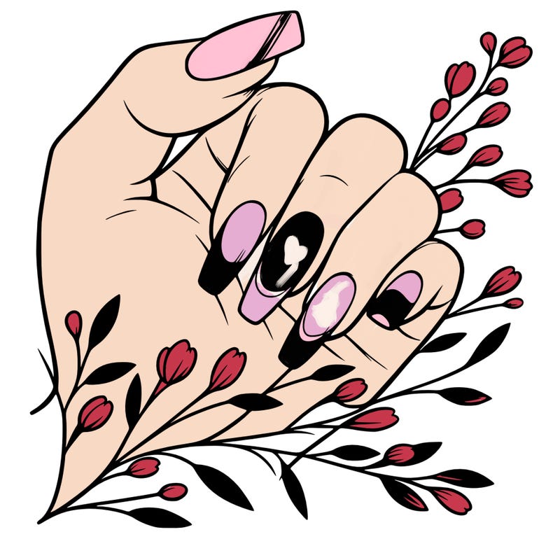 nails with french tip