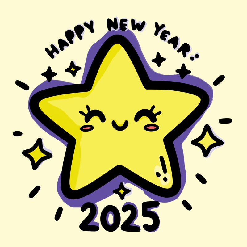 happy new year 2025 star wish