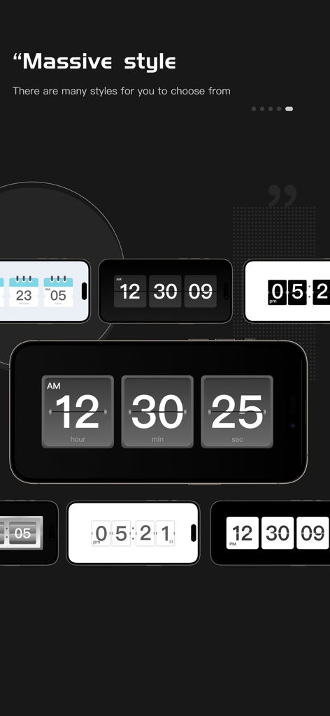 Flip Clock Digital Widgets - Una colección de estilos de widgets de reloj digital flip retro y minimalista para iPhone y iPad.