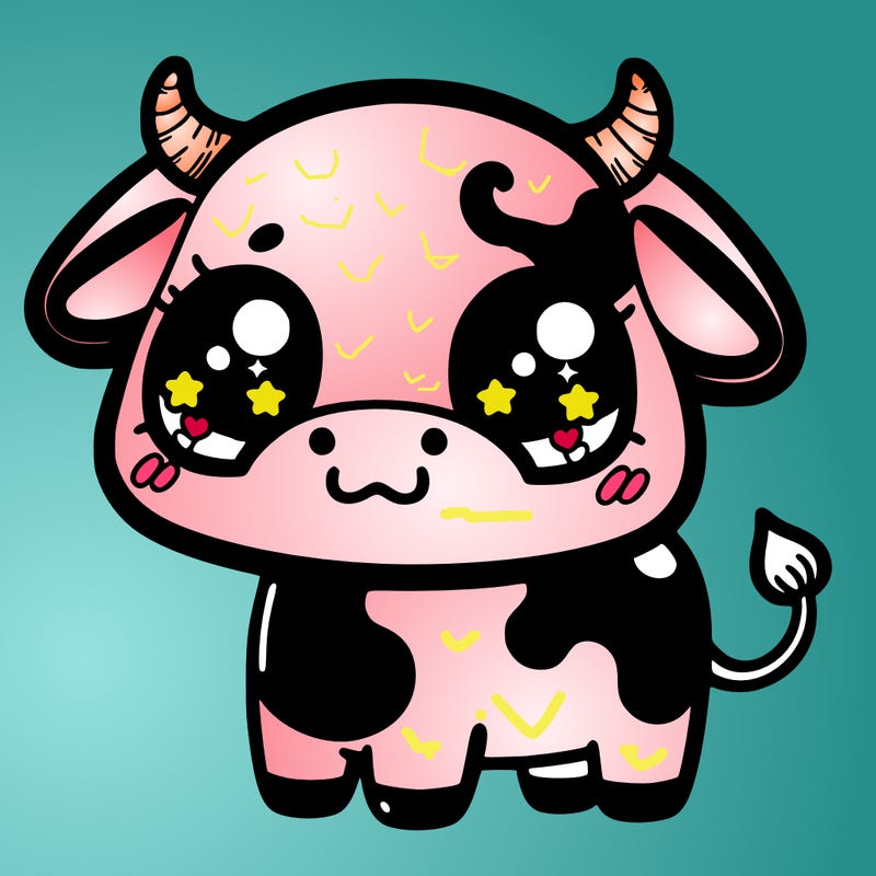 kawaii cow