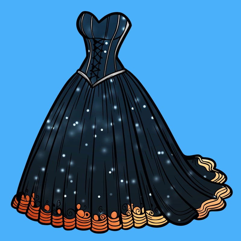 wedding dress-corset and a long and flowy skirt