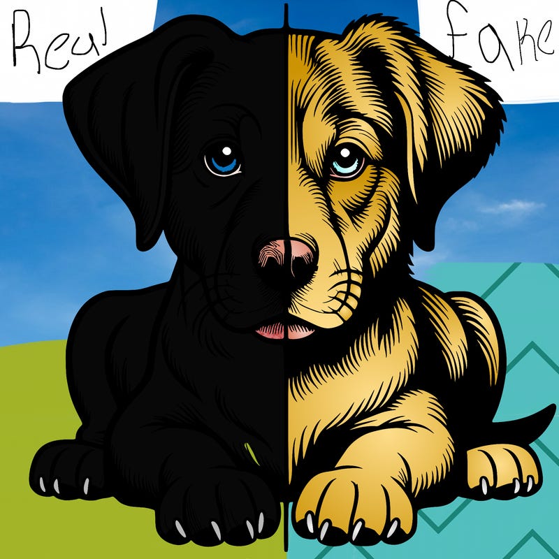 realistic dog split picture