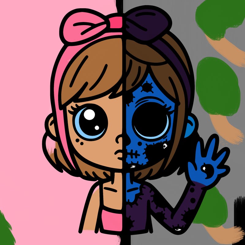 half zombie girl