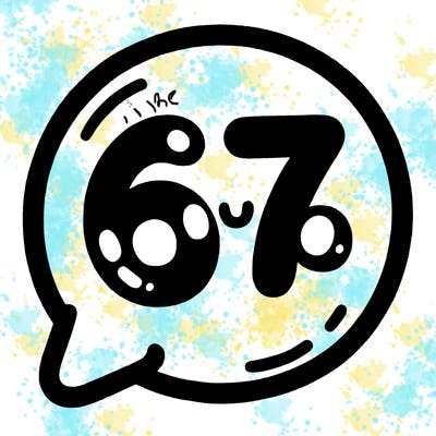 bubble that says 67