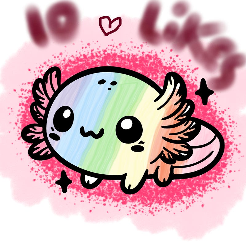 cute easy baby axolotl