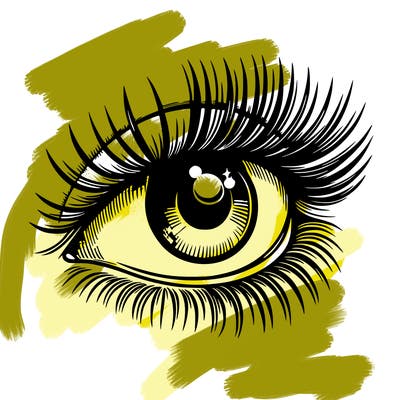 realistic eye long eylashes