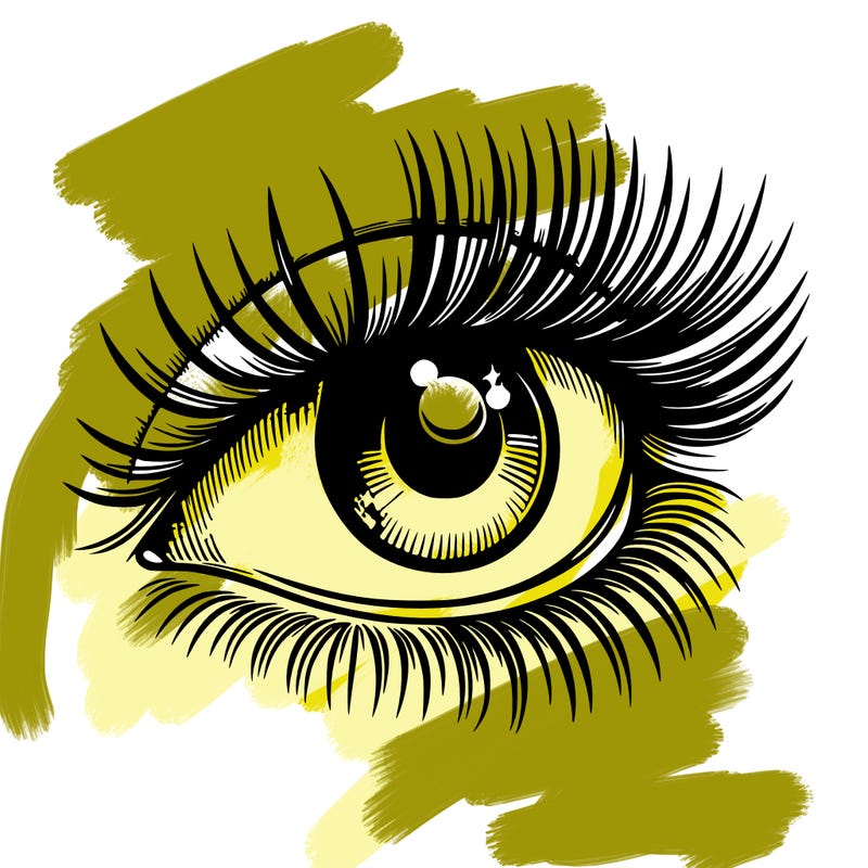 realistic eye long eylashes