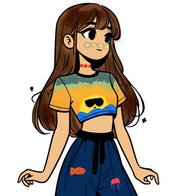 girl in a cute crop top