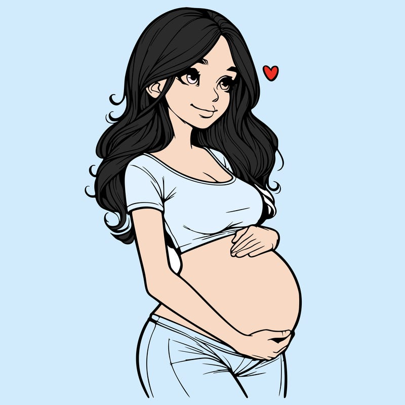 realistic pregnant girl