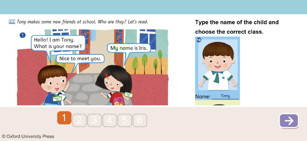 Oxford iSolution - Interactive primary school English reading and writing exercise in the Oxford iSolution app