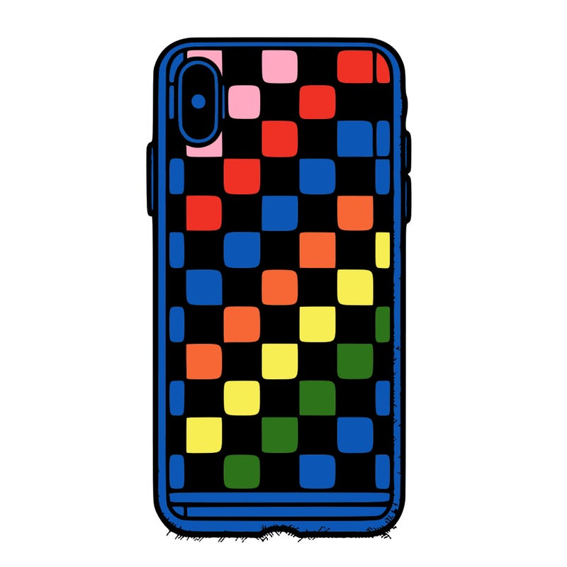 checkered iphone phone case