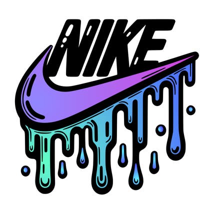 dripping nike logo