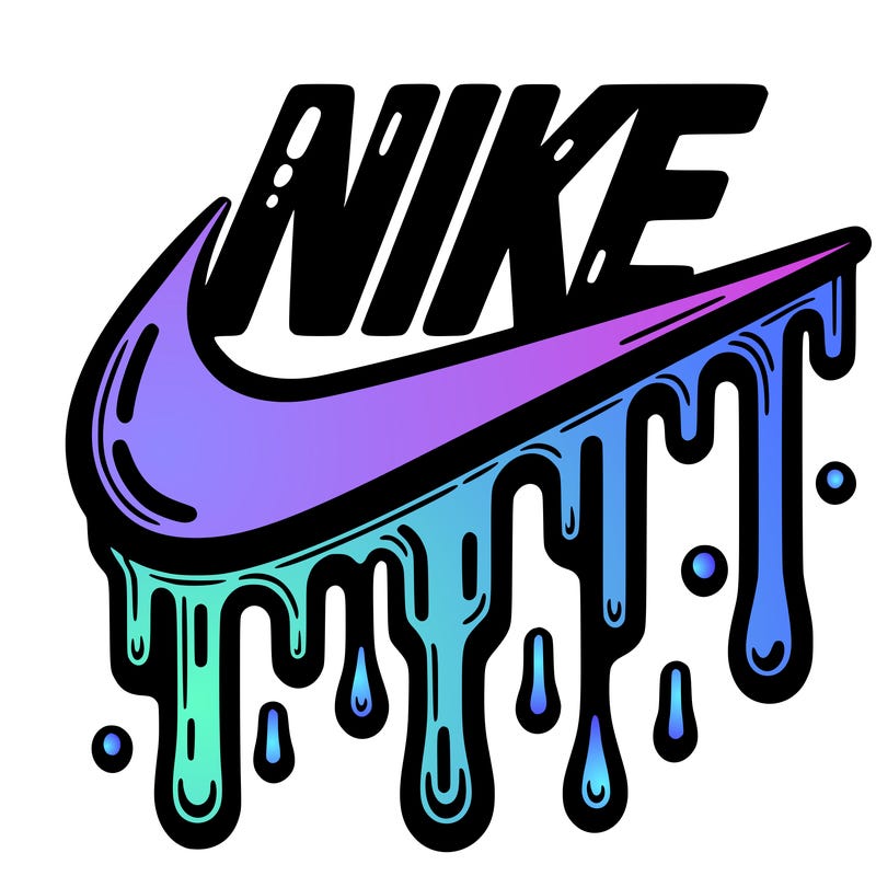 dripping nike logo