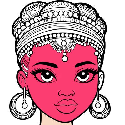 african princess head shot
