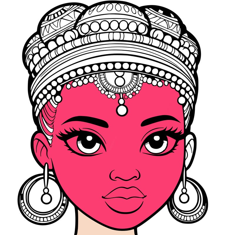 african princess head shot