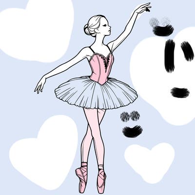 realistic ballerina