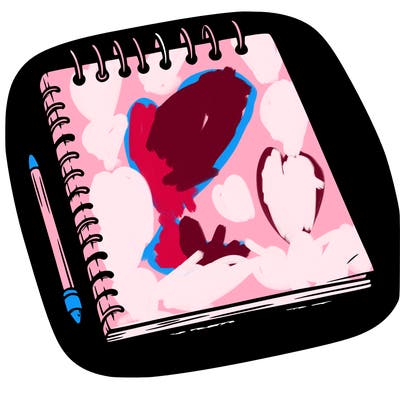 a blank sketch pad